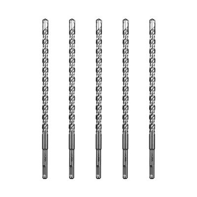 SALI 5PCS 9/16"*12" SDS Plus Broca de Martelo Rotativo Kit de Broca de Concreto Rosca Dupla Tipo Cruzada Material de Carboneto Adequado para Concreto, Tijolo, Paredes de Cimento, Pedra, Brocas de Martelo para Concreto